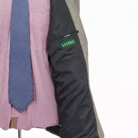 Ralph Lauren 46R Gray HB 2-Button Sport Coat Blazer Jacket G716 - Picture 10 of 11